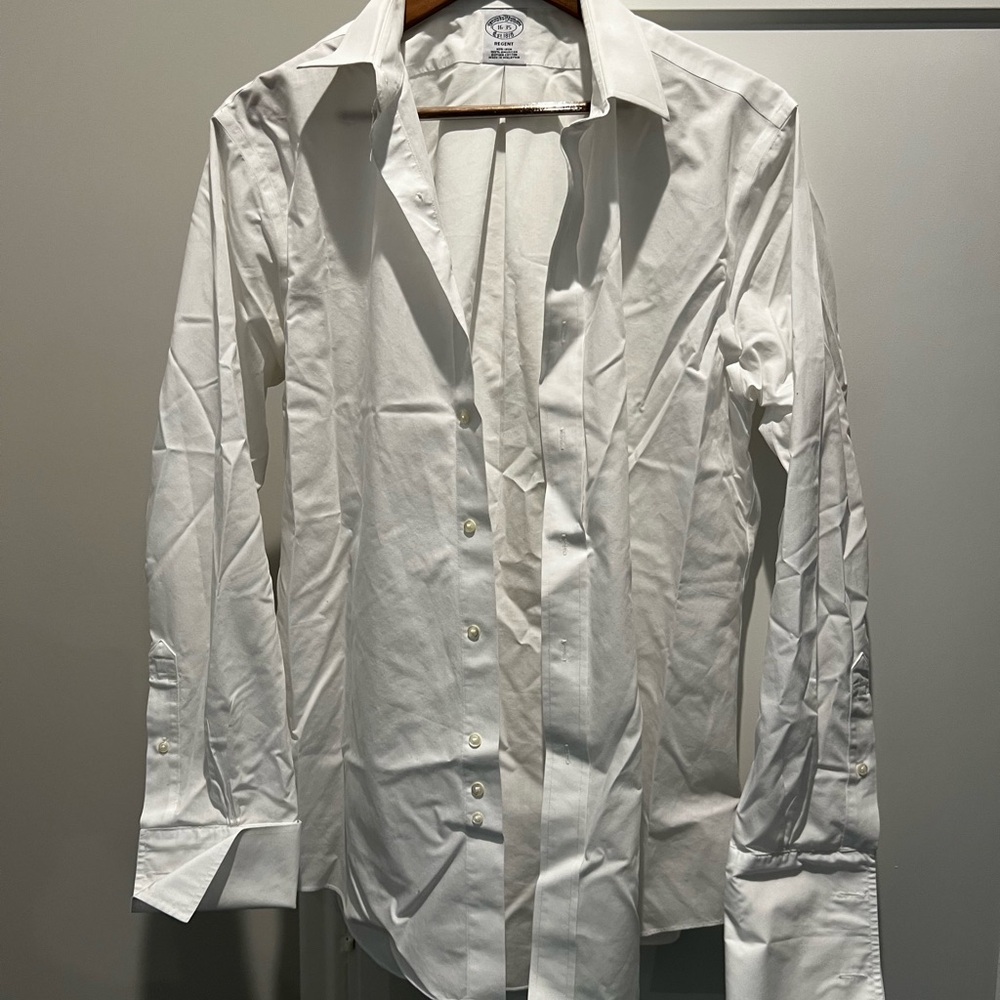 Brooks Brothers Regent Fit 100% Cotton French Cuff Dress Shirt 16-35
